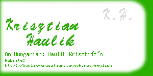 krisztian haulik business card